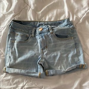 American Eagle rolled denim shorts